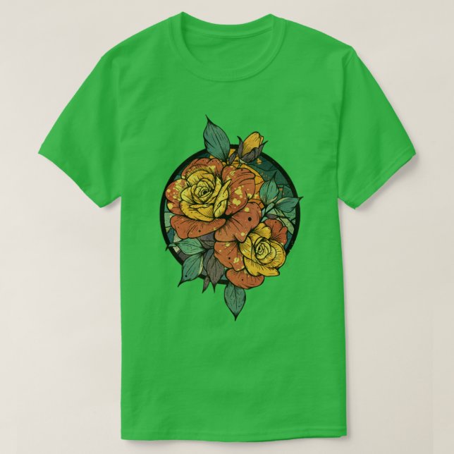 Camiseta Flores Coloridas (Frente do Design)