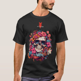 Camiseta Flores Coloridas Óculos de sol do crânio | Ben Elk
