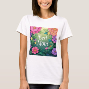 Camiseta Flores Coloridas Por Aquarelas