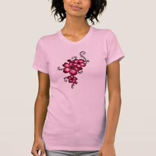 Camiseta Flores cor-de-rosa