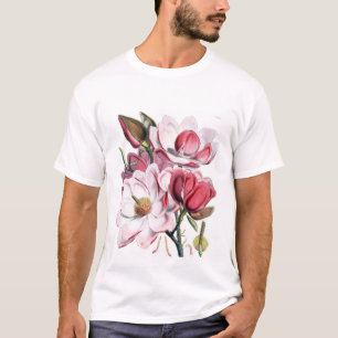 Camiseta Flores cor-de-rosa da magnólia