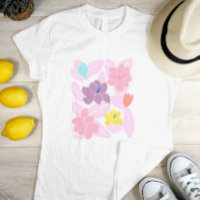 Flores cor-de-rosa modernas moda feminina bonita