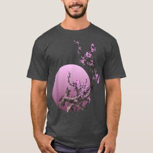 Camiseta Flores cor-de-rosa Sakura cereja japonesa floresce