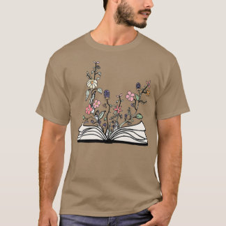 Camiseta Flores Crescendo Do Livro Melhor Presente Feliz Va