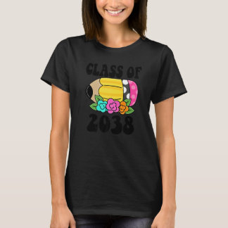 Camiseta Flores Crianças De Volta à Escola Turma de 2038 Ca