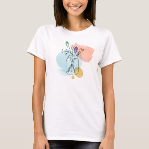 Camiseta Flores criativas de Abstrato