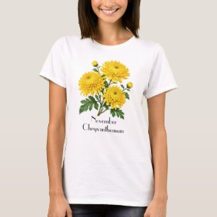 Camiseta Flores Crisântemo de Novembro