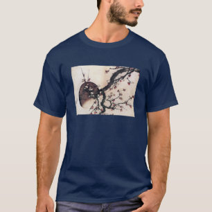 Camiseta Flores da ameixa e a lua, Hokusai