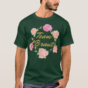Camiseta Flores da Equipe da Noiva Presente de Noivado JGA