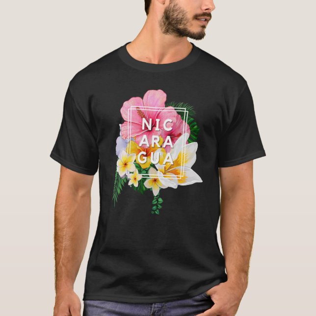 Camiseta Flores Da Nicarágua Floral Nicarágua (Frente)