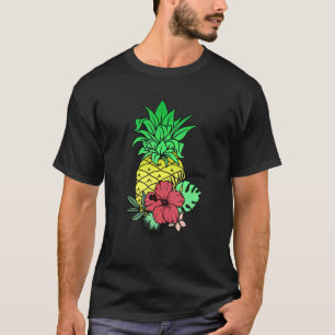 Camiseta Flores de Abacaxi Aloha Hawaii Vintage Hawaiian Fl