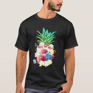 Camiseta Flores de Abacaxi Aloha Hawaii Vintage Hawaiian Fo