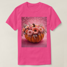 Camiseta Flores de Abóbora Rosa Unisex T-Shirt
