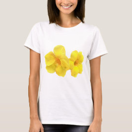 Camiseta Flores de Allamanda com Gotas de Chuva