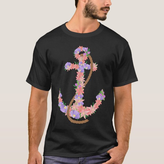 Camiseta Flores de Anchor Capitão Sailor Skipper Sa (Frente)