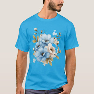 Camiseta Flores de Aquarela de Pastel Fantasy
