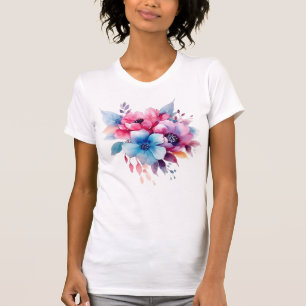 Camiseta Flores de Aquarela Design Floral