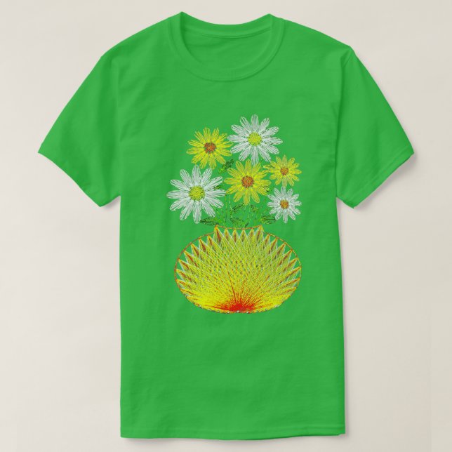 Camiseta Flores de Arte de Cordas (Frente do Design)