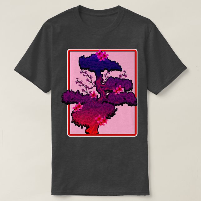 Camiseta Flores de árvores com anestésico japonês Sakura (Frente do Design)