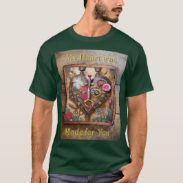 Camiseta Flores de Batom Coração Série Steampunk