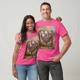 Camiseta Flores de Batom Coração Série Steampunk