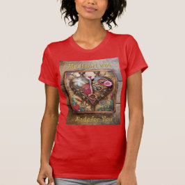 Camiseta Flores de Batom Coração Série Steampunk