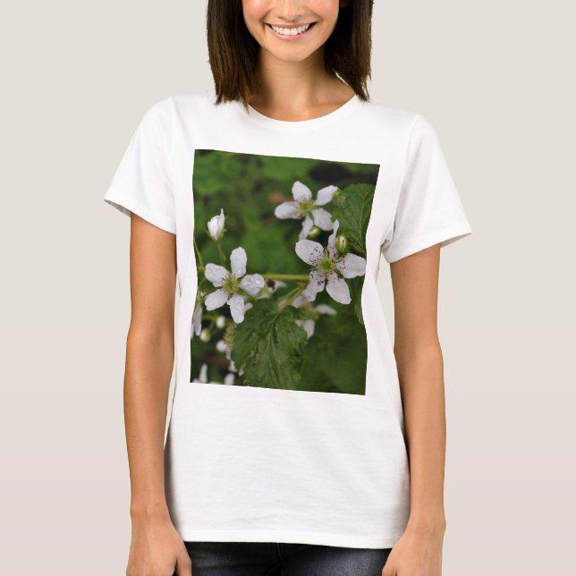 Camiseta Flores de Blackberry (Frente)