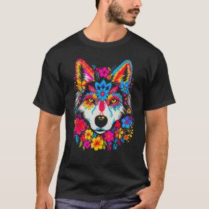 Camiseta Flores De Cachorro Siberianas Cujas