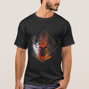 Camiseta Flores de Caveira de Vaca Boho Diamante Branco Lar