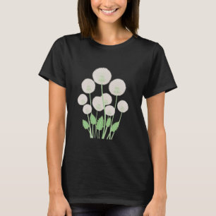 Camiseta Flores de Dente-de-Leão Ervas Daninhas Plantio Jar
