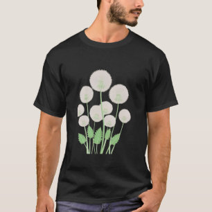Camiseta Flores de Dente-de-Leão Ervas Daninhas Plantio Jar