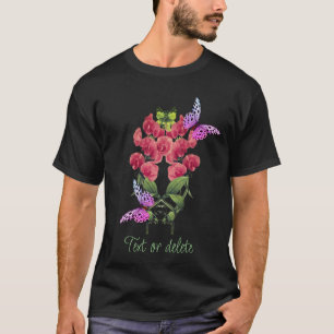 Camiseta Flores De Ervilha Doce E Borboletas Personalizadas