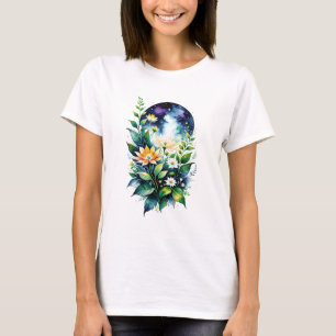 Camiseta Flores de Espaço