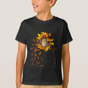 Camiseta Flores de Girassol Laranja de Conscientização da S