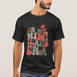 Camiseta Flores De Groovy Na Minha Era Mimi Claus Homens Fe