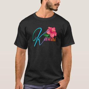 Camiseta Flores de Hibisco Havaiano de Kauai Praia Havaí Lu