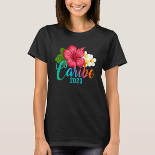 Camiseta Flores de Hibisco Tropical Caribe