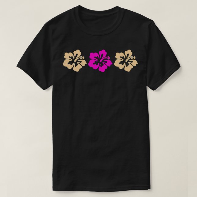 Camiseta Flores de Hibiscus (Frente do Design)
