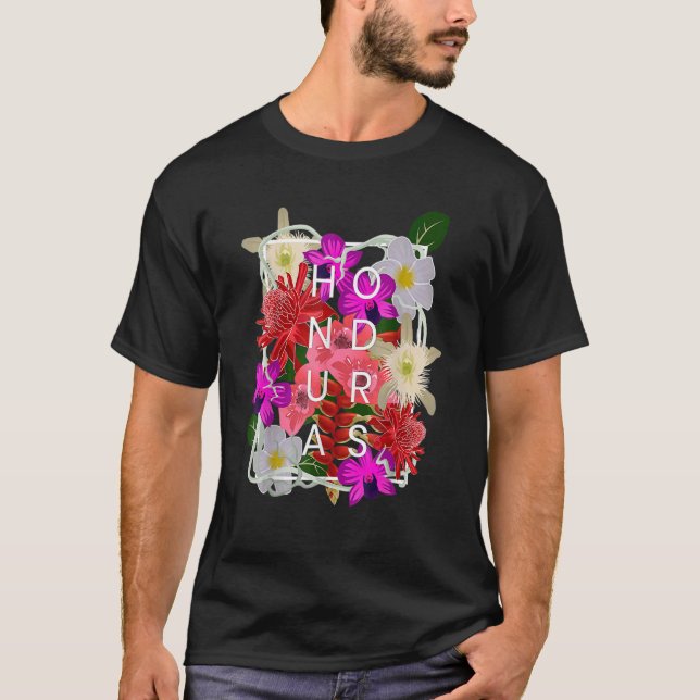 Camiseta Flores de Honduras do Orgulho Hondurenho (Frente)