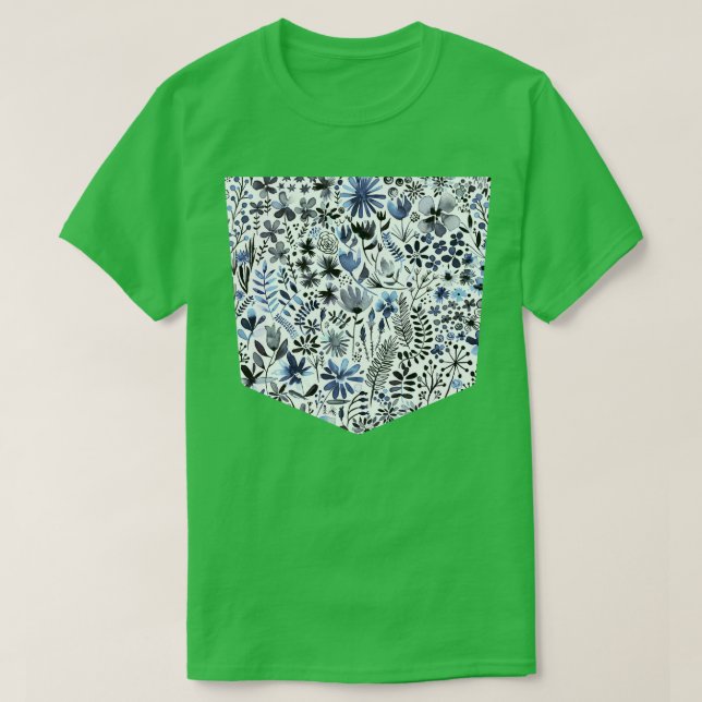 Camiseta Flores de Ink de Pocket (Frente do Design)