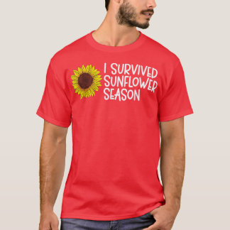 Camiseta Flores de jardinagem Girassol I Sobrevivi Girassol