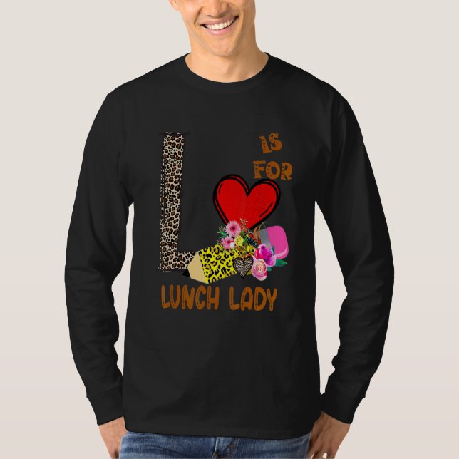 Camiseta Flores de Leopardo Lápis Senhora do Almoço (Frente)