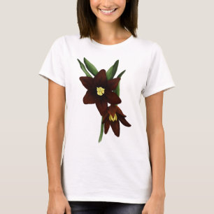 Camiseta Flores de Lily de Chocolate Ilustradas