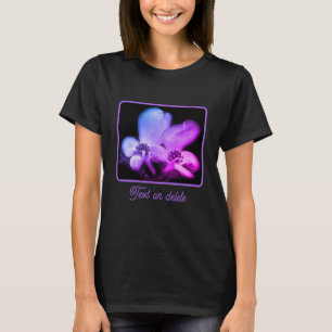Camiseta Flores De Madeira Cogalhada Em Preto E Branco