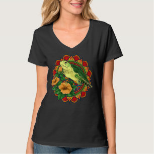 Camiseta Flores de Mandala tribais polinésias animais havai