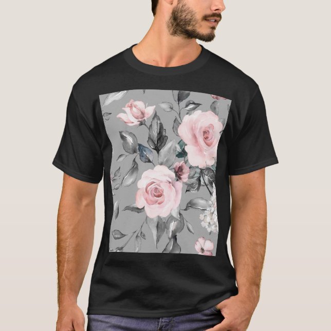 Camiseta Flores de Mola Deixam a Mão Desenhada (Frente)