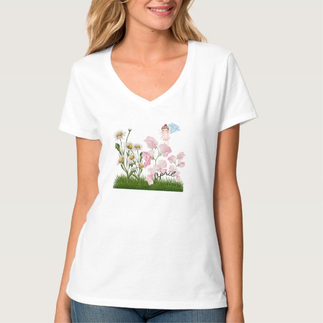 Camiseta Flores de Nascimento e Pedra de Abril (Frente)