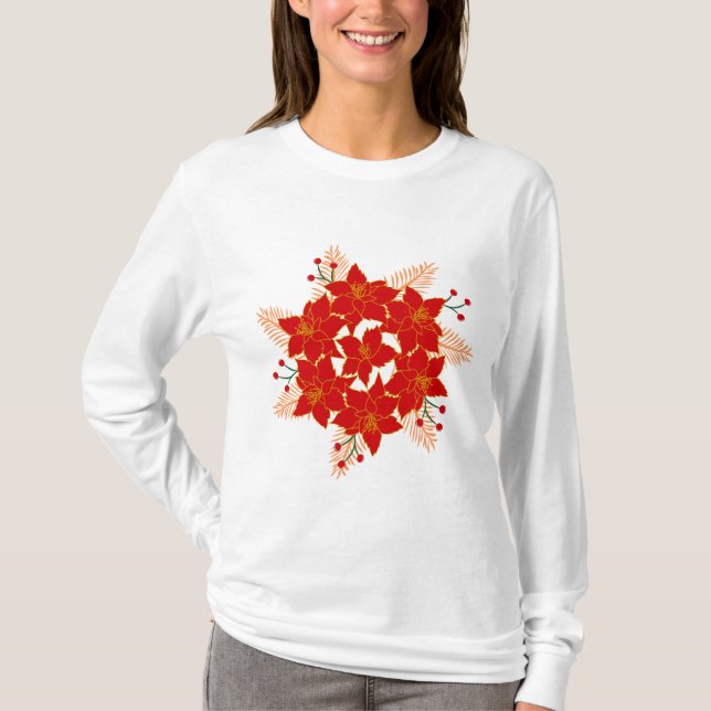 Camiseta Flores de Natal (Frente)