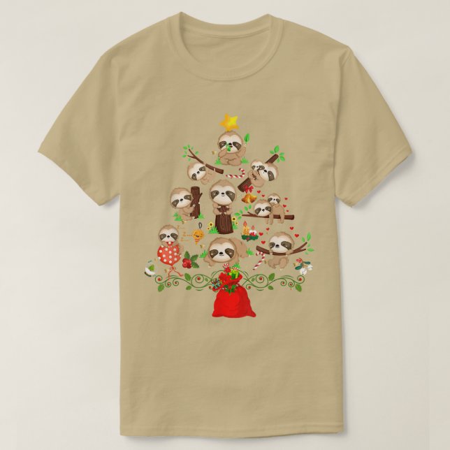 Camiseta Flores de Natal Bonitas Luzes de Feliz Liras de Ár (Frente do Design)