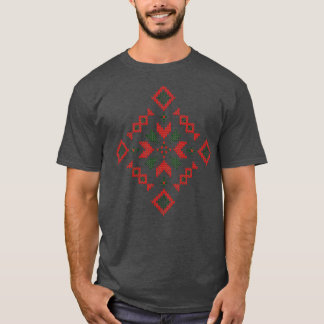 Camiseta Flores de natal de tricô festivo